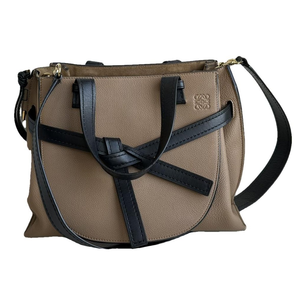 Gate Top Handle leather handbag