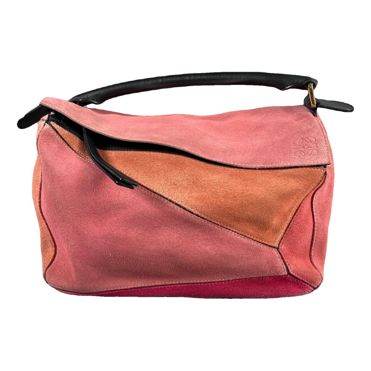 Puzzle leather handbag