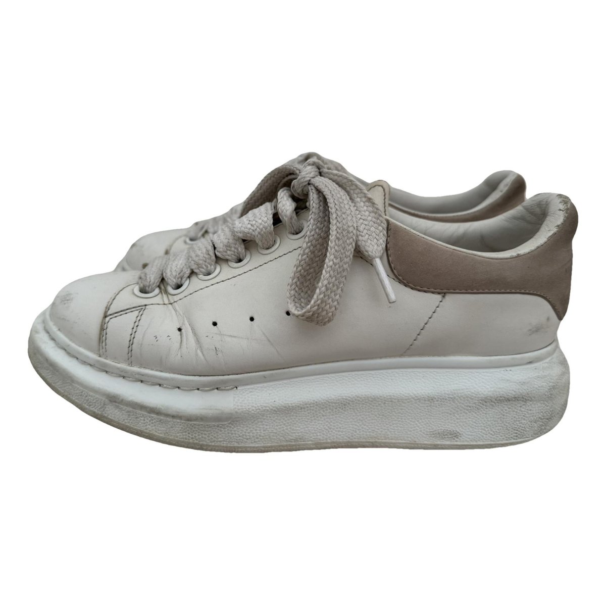 Oversize leather trainers