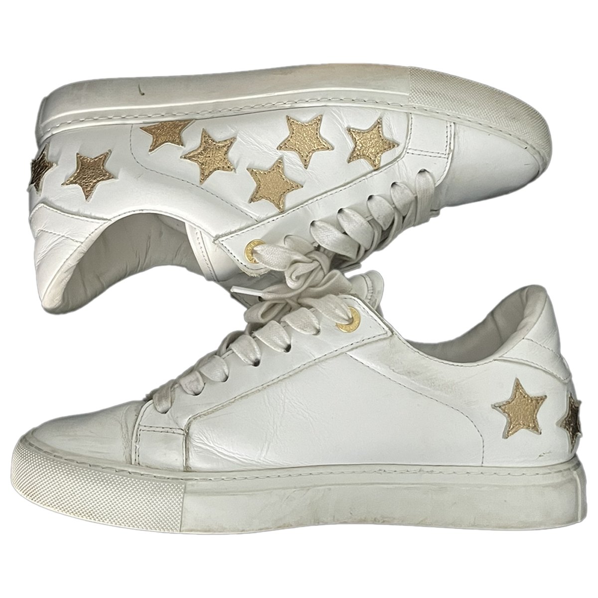 Zadig Stars leather trainers