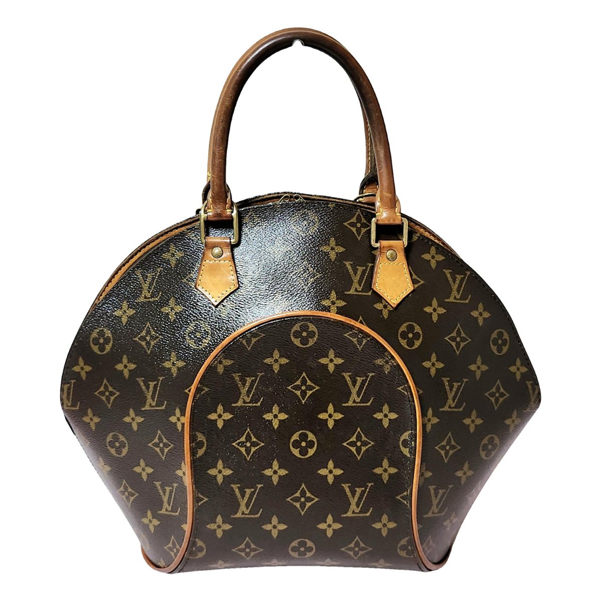 Ellipse leather handbag