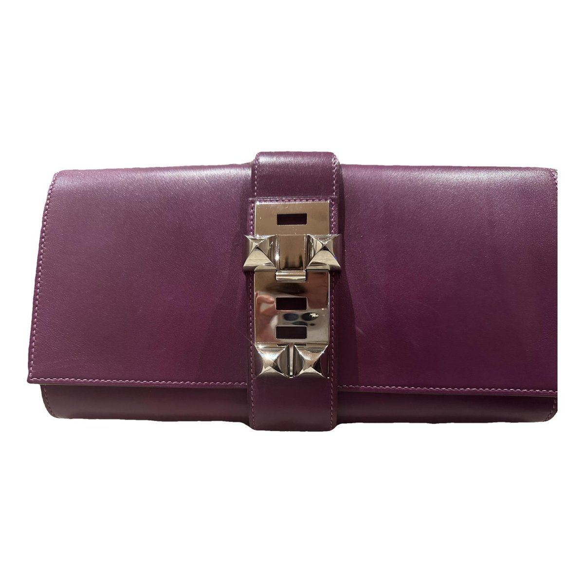 Médor leather clutch bag