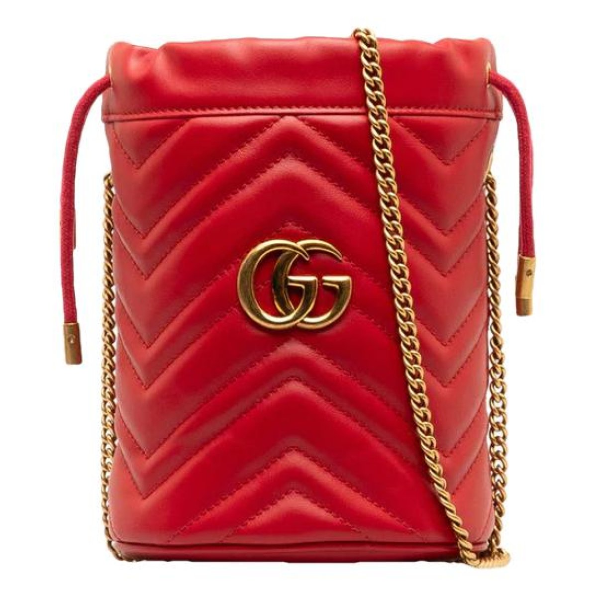 GG Marmont Chain Bucket leather crossbody bag