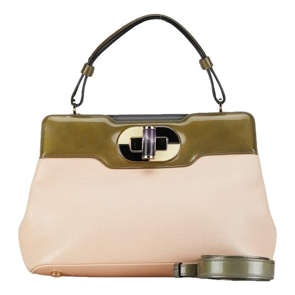 Isabella Rossellini patent leather handbag