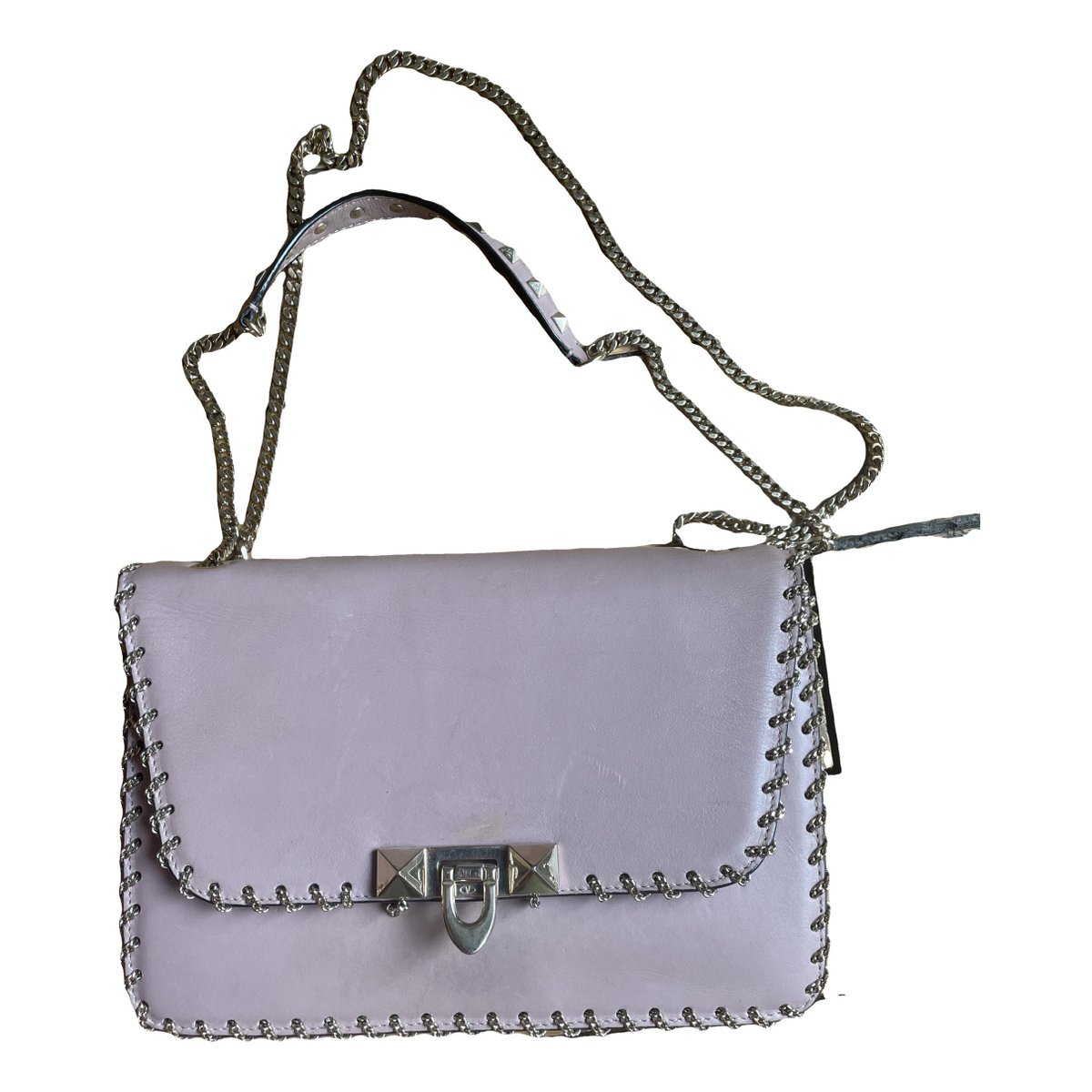 Demilune leather handbag