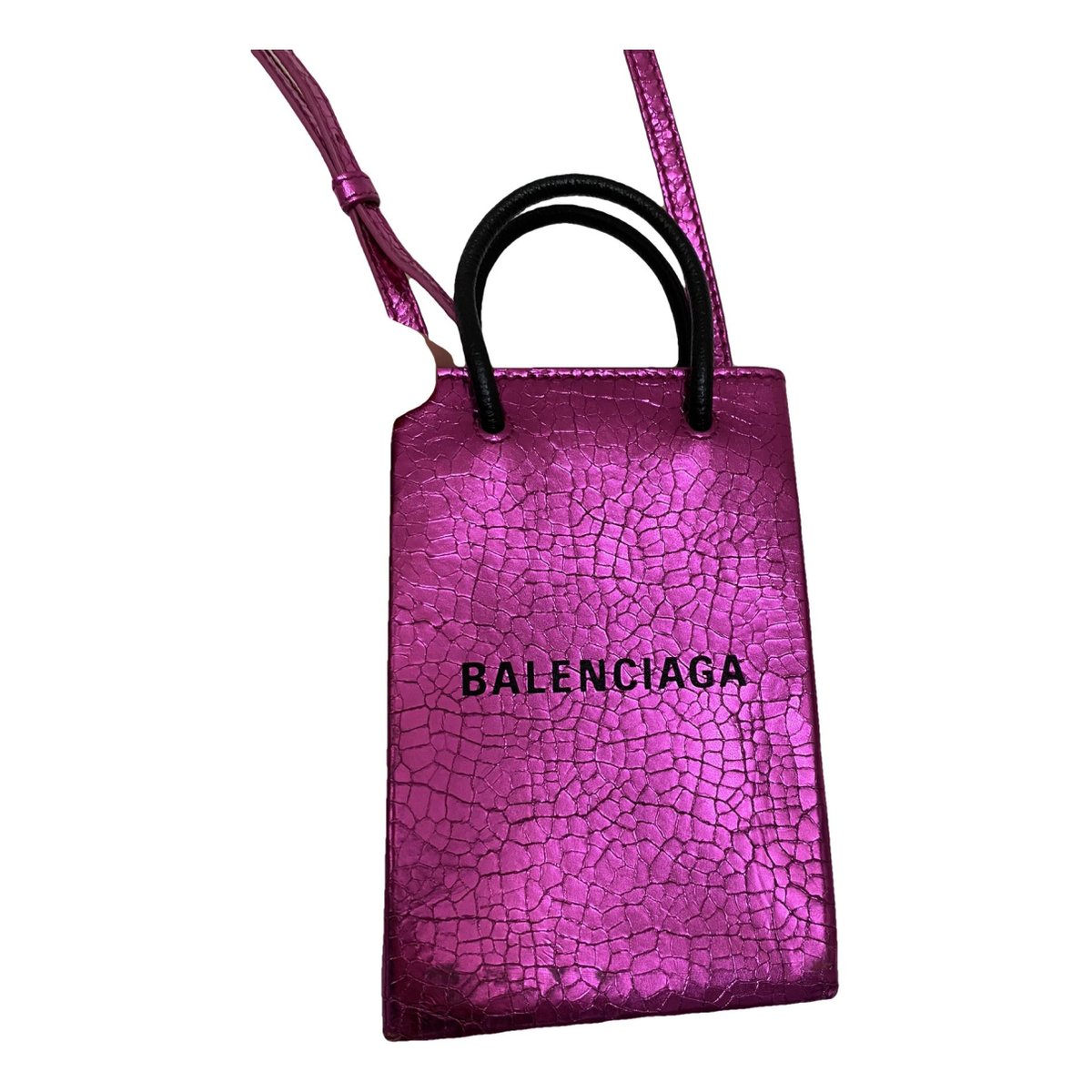 Shopping North South leather crossbody bag