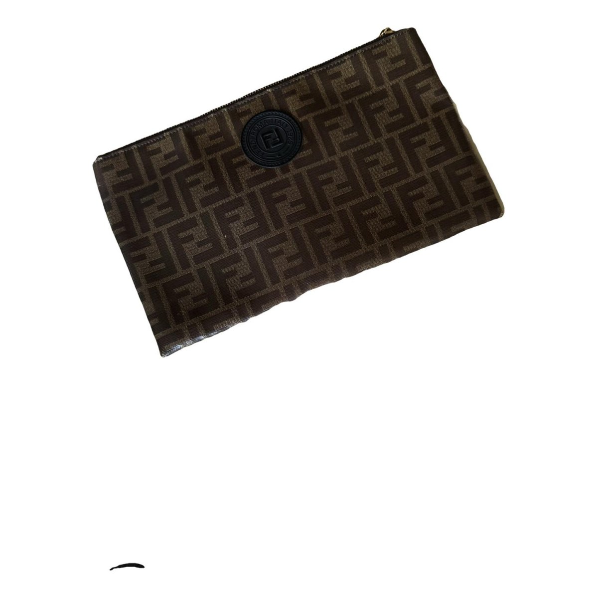 Double F patent leather clutch bag