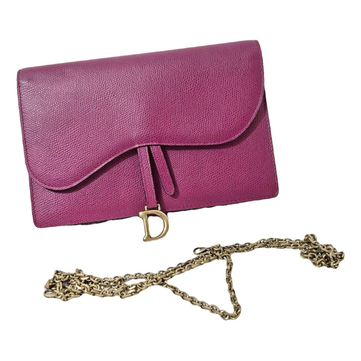 Saddle Wallet On Chain leather crossbody bag