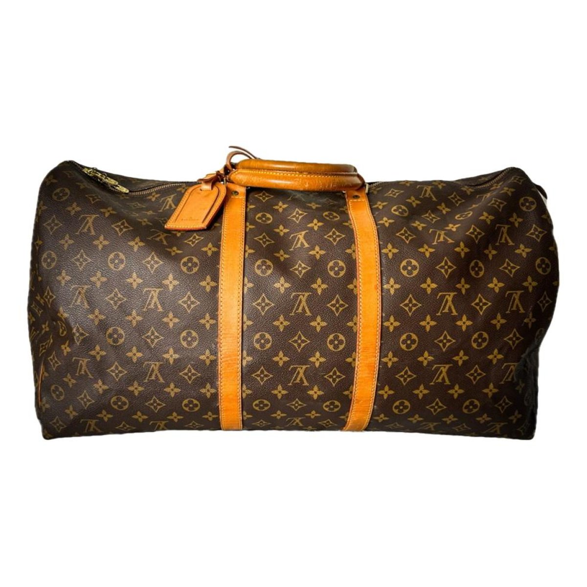 Keepall leather travel bag