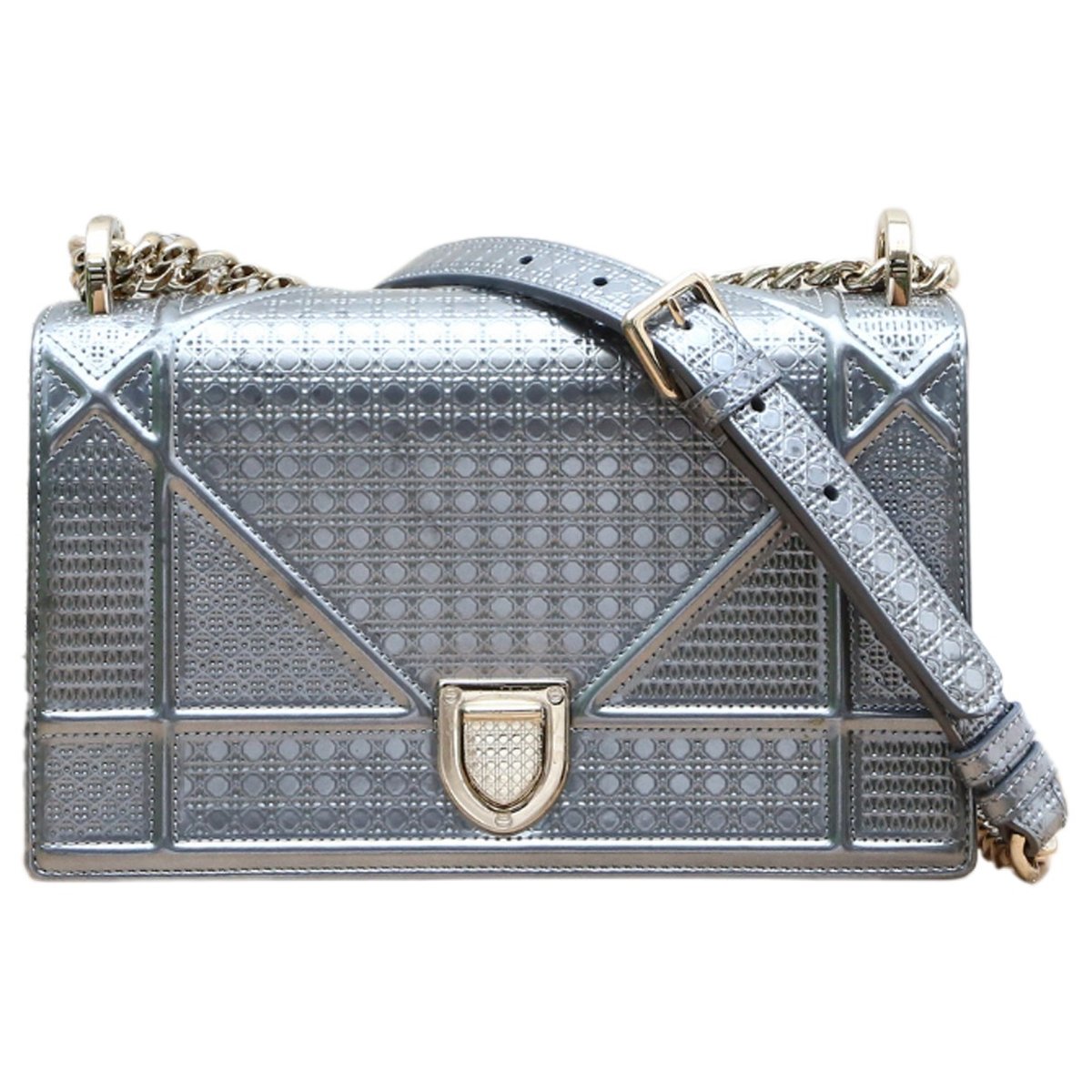 Wallet On Chain Diorama leather crossbody bag