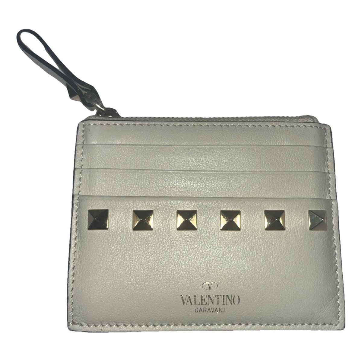 Rockstud leather wallet
