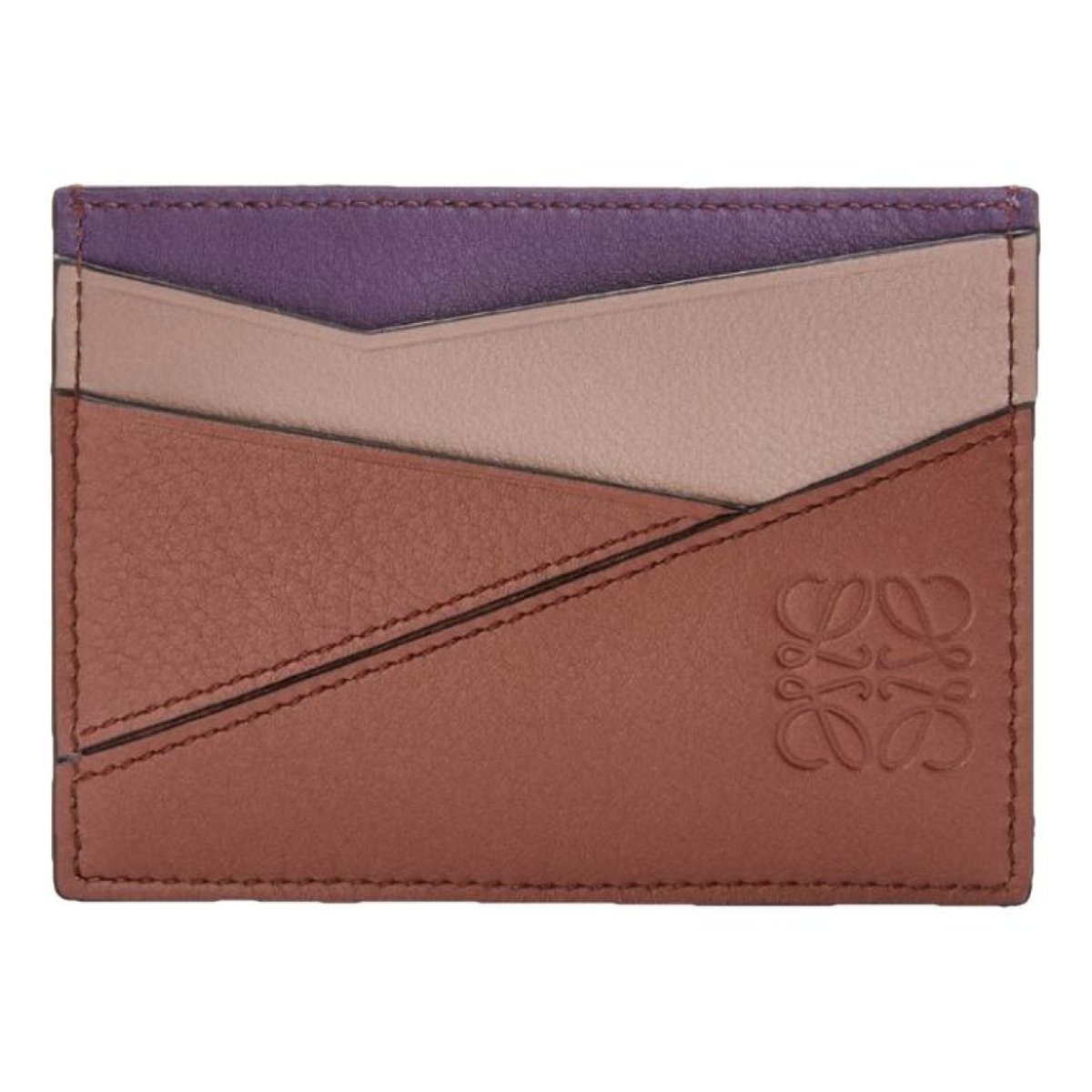 Puzzle leather card wallet