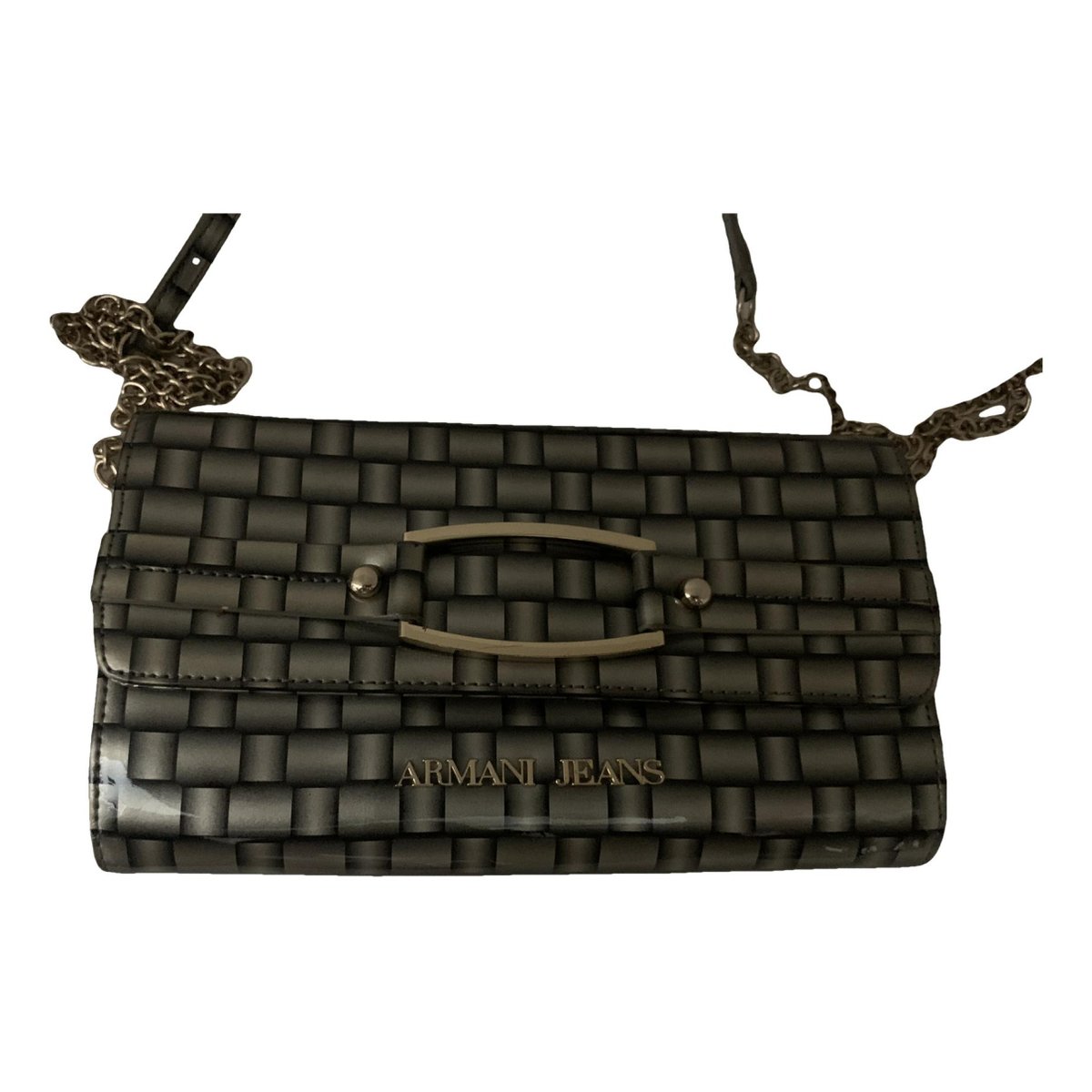 Patent leather clutch bag