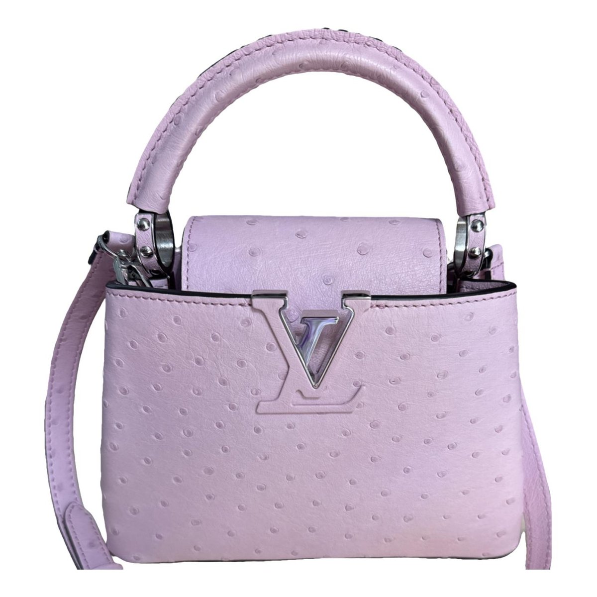 Capucines ostrich handbag