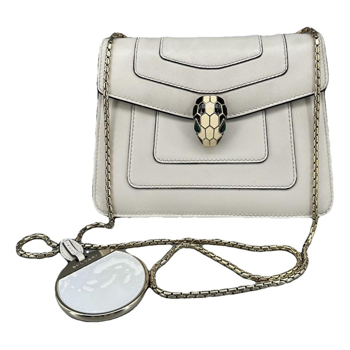 Serpenti leather handbag