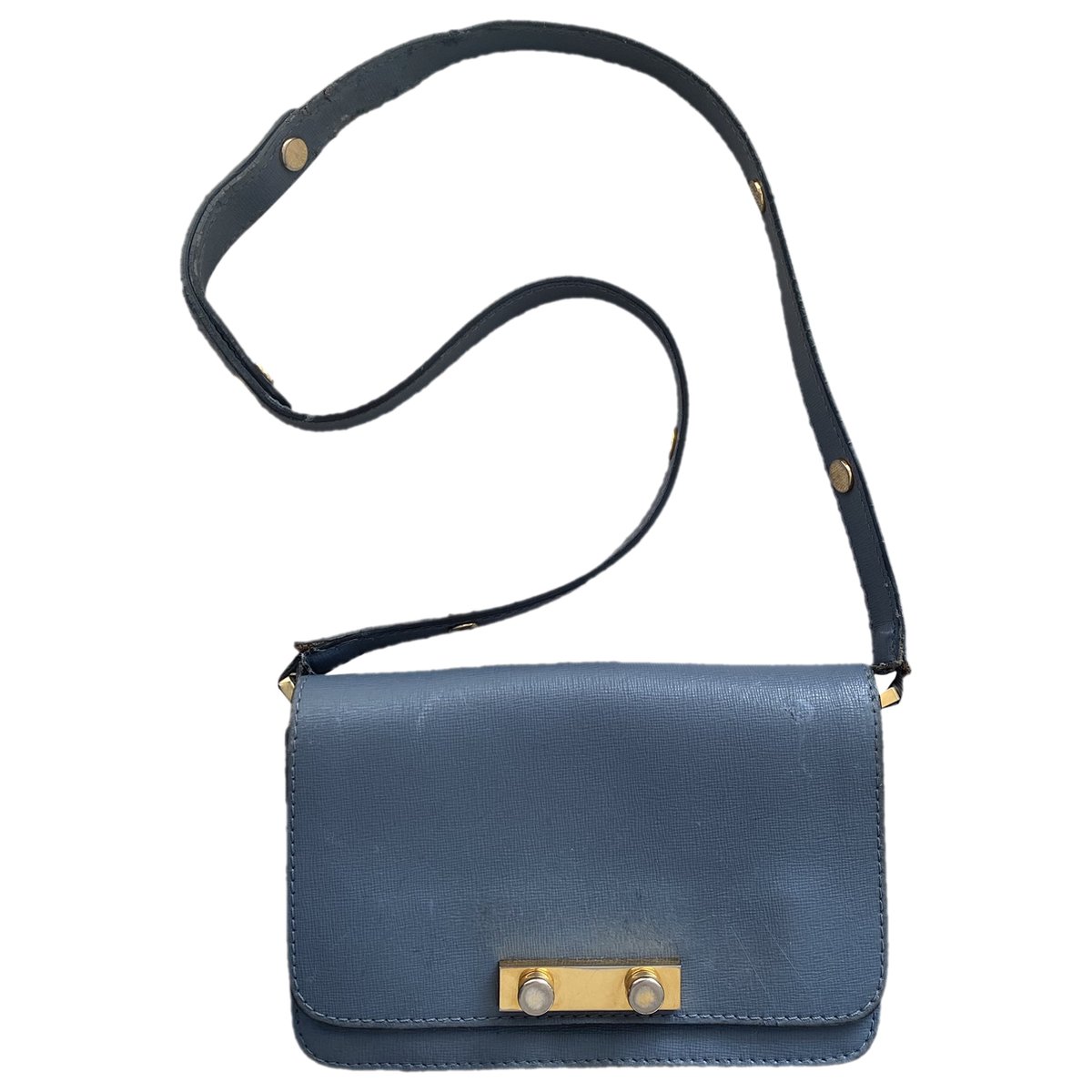 Trunk leather crossbody bag