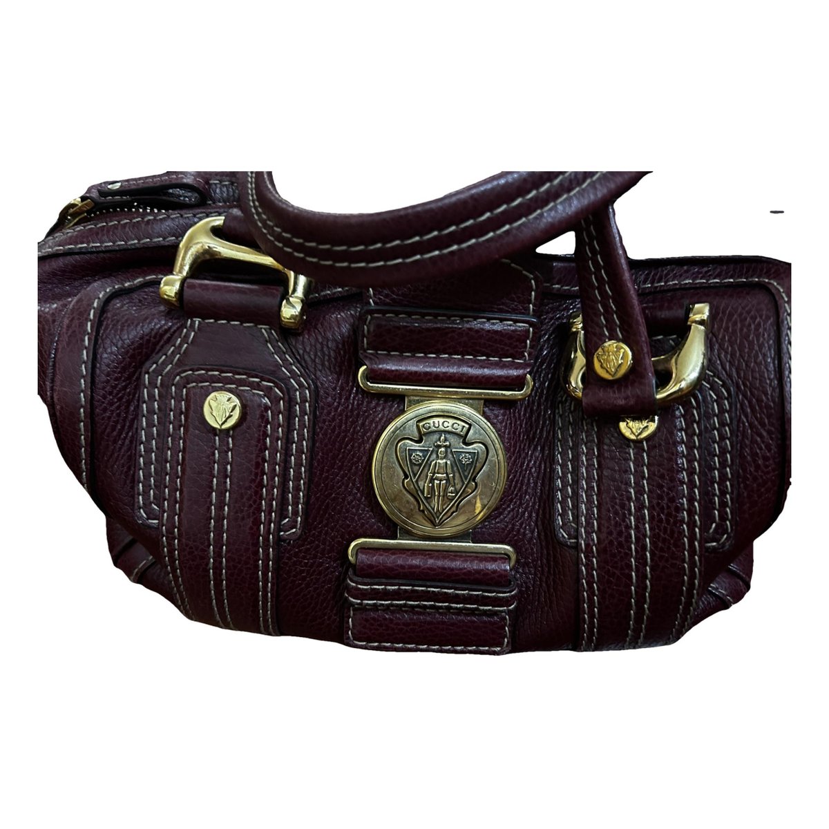 Boston leather bowling bag