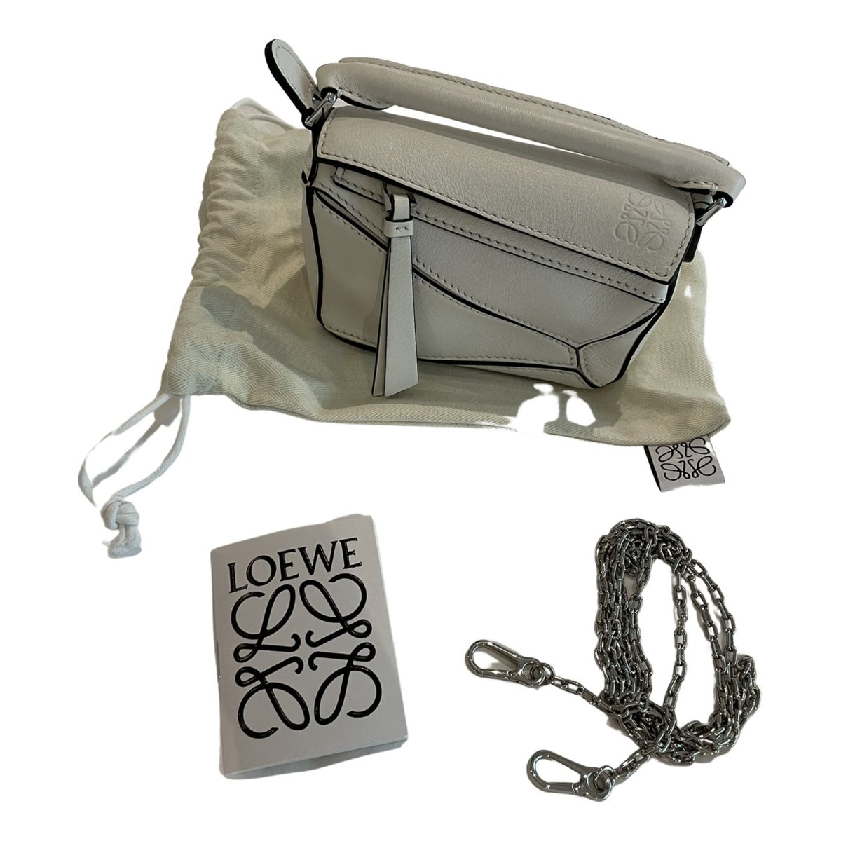 Puzzle leather handbag
