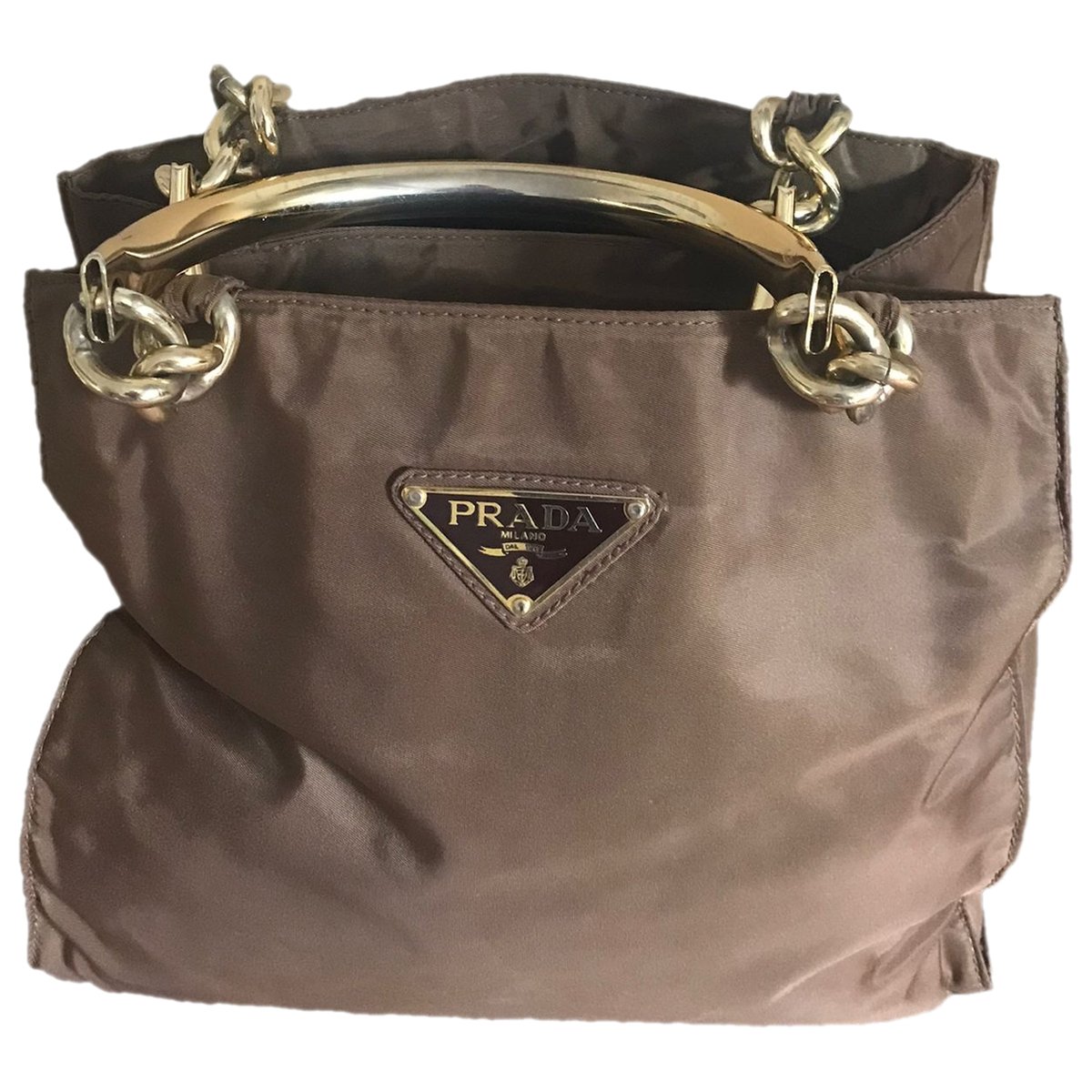Tessuto Metallo cloth handbag