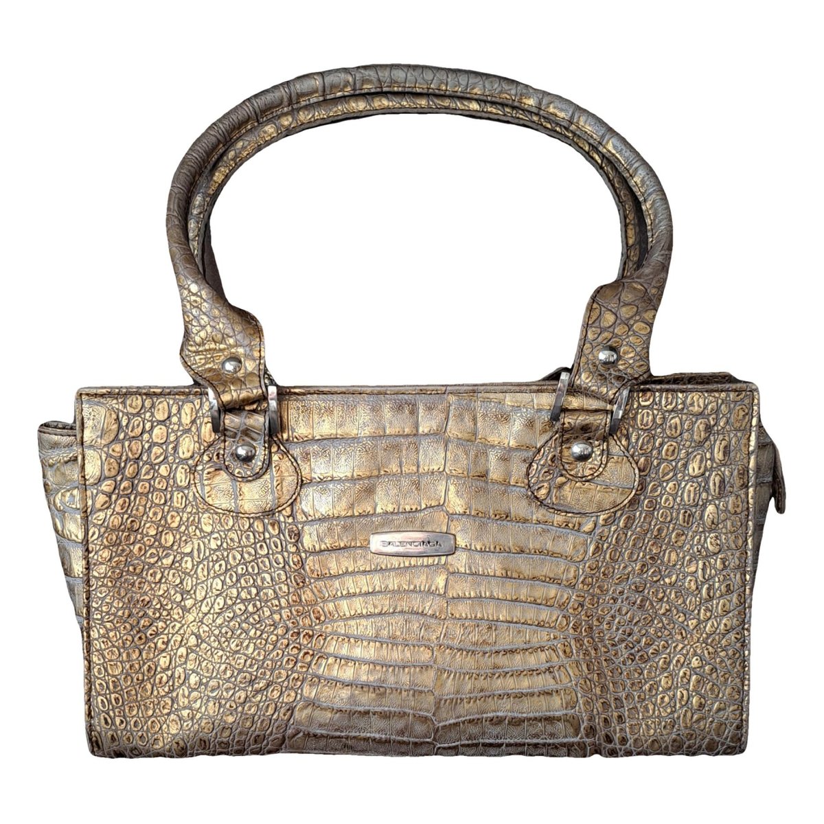 Blackout leather handbag