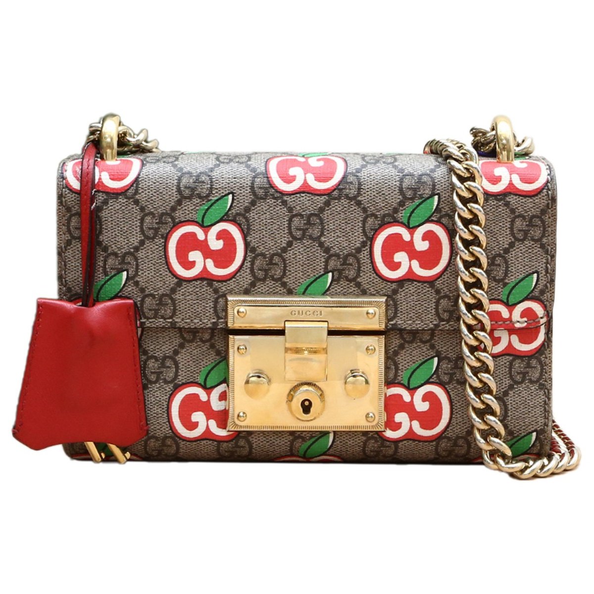 Padlock vinyl crossbody bag