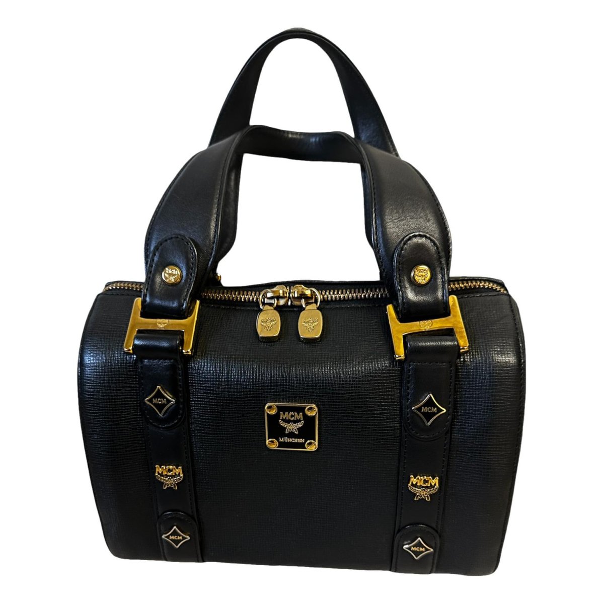 Boston leather handbag