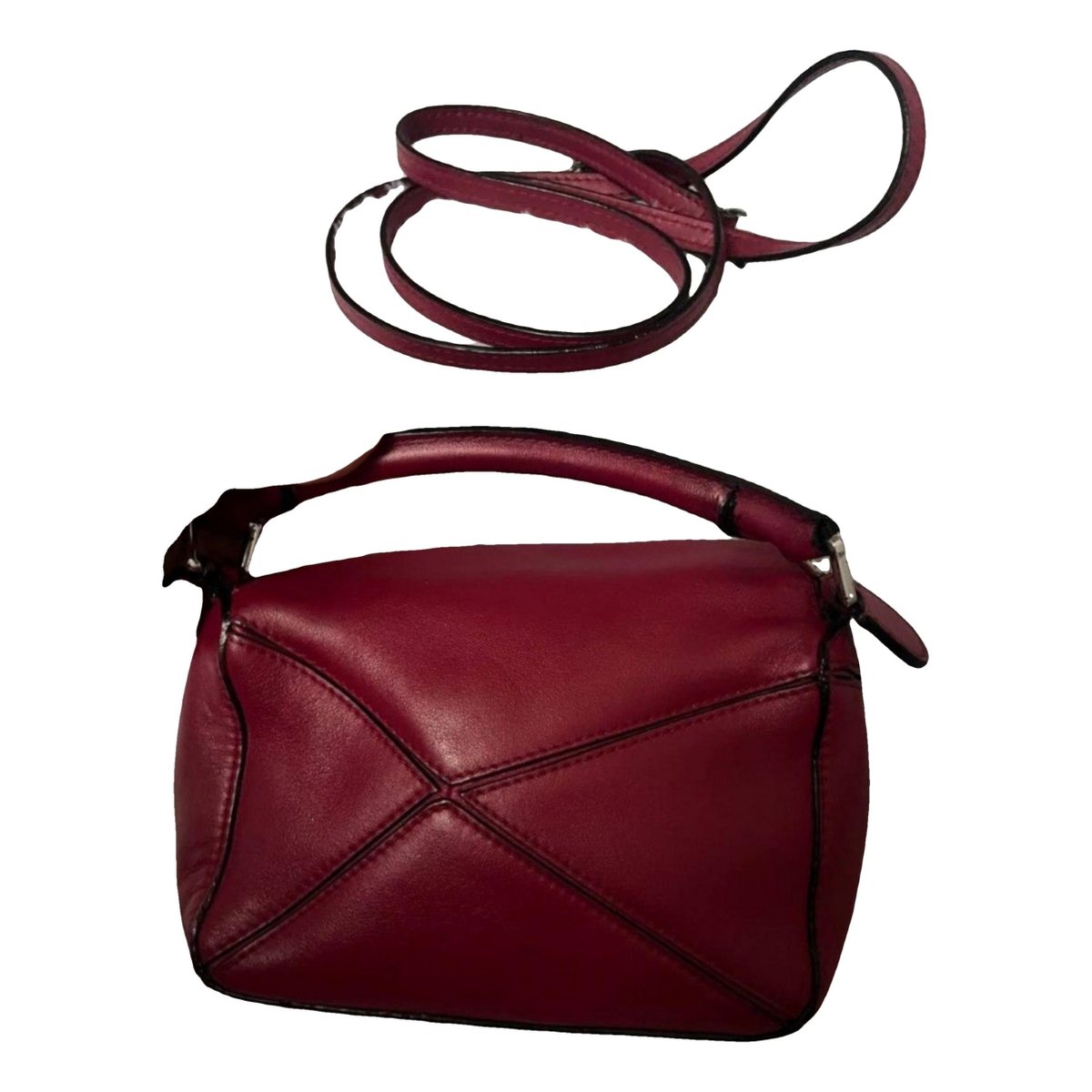 Puzzle leather handbag