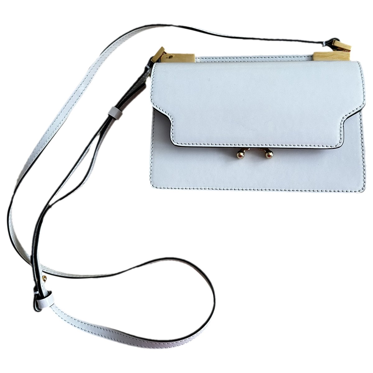 Trunk leather crossbody bag