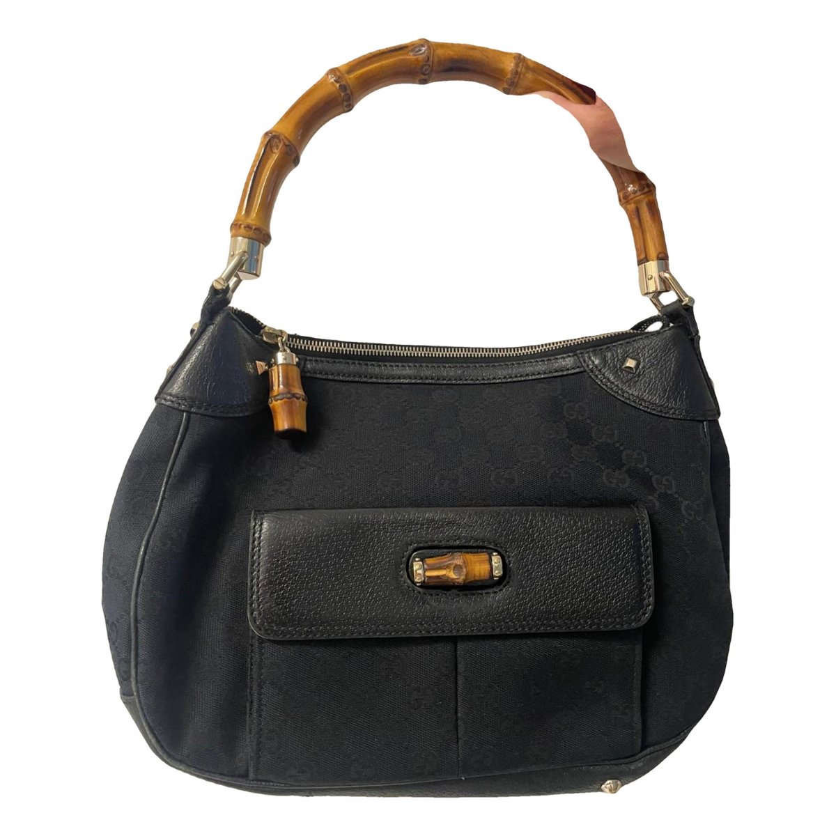 Bamboo Zip Top Handle handbag