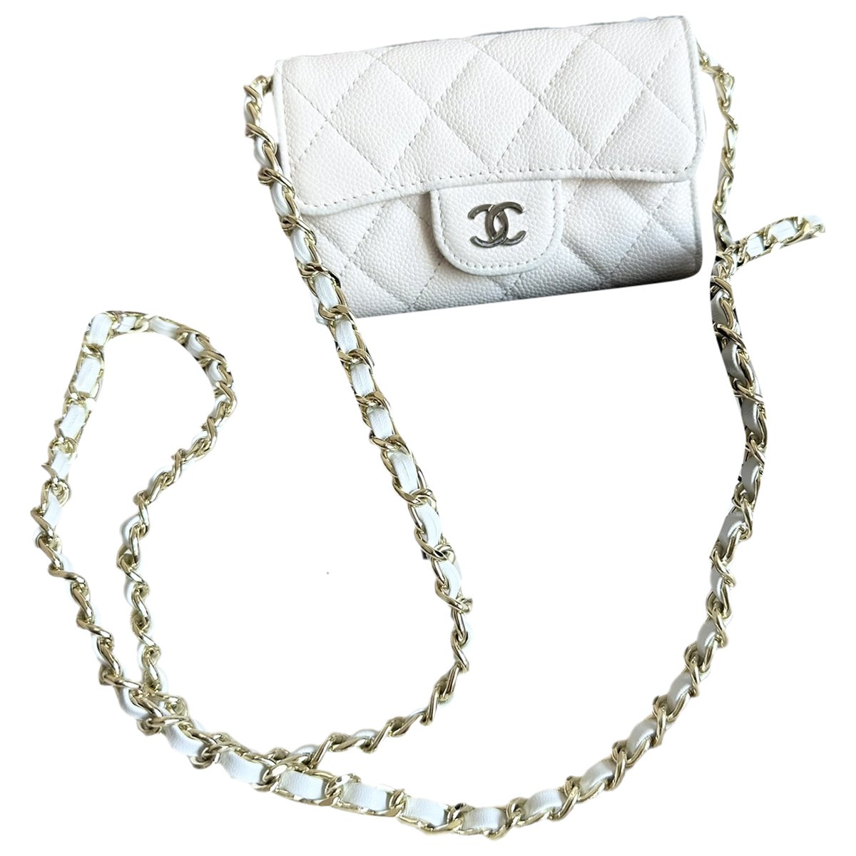 Wallet On Chain leather crossbody bag