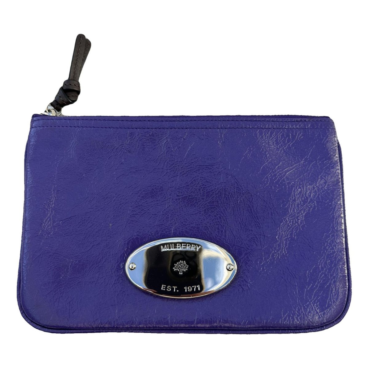 Mitzy patent leather clutch bag