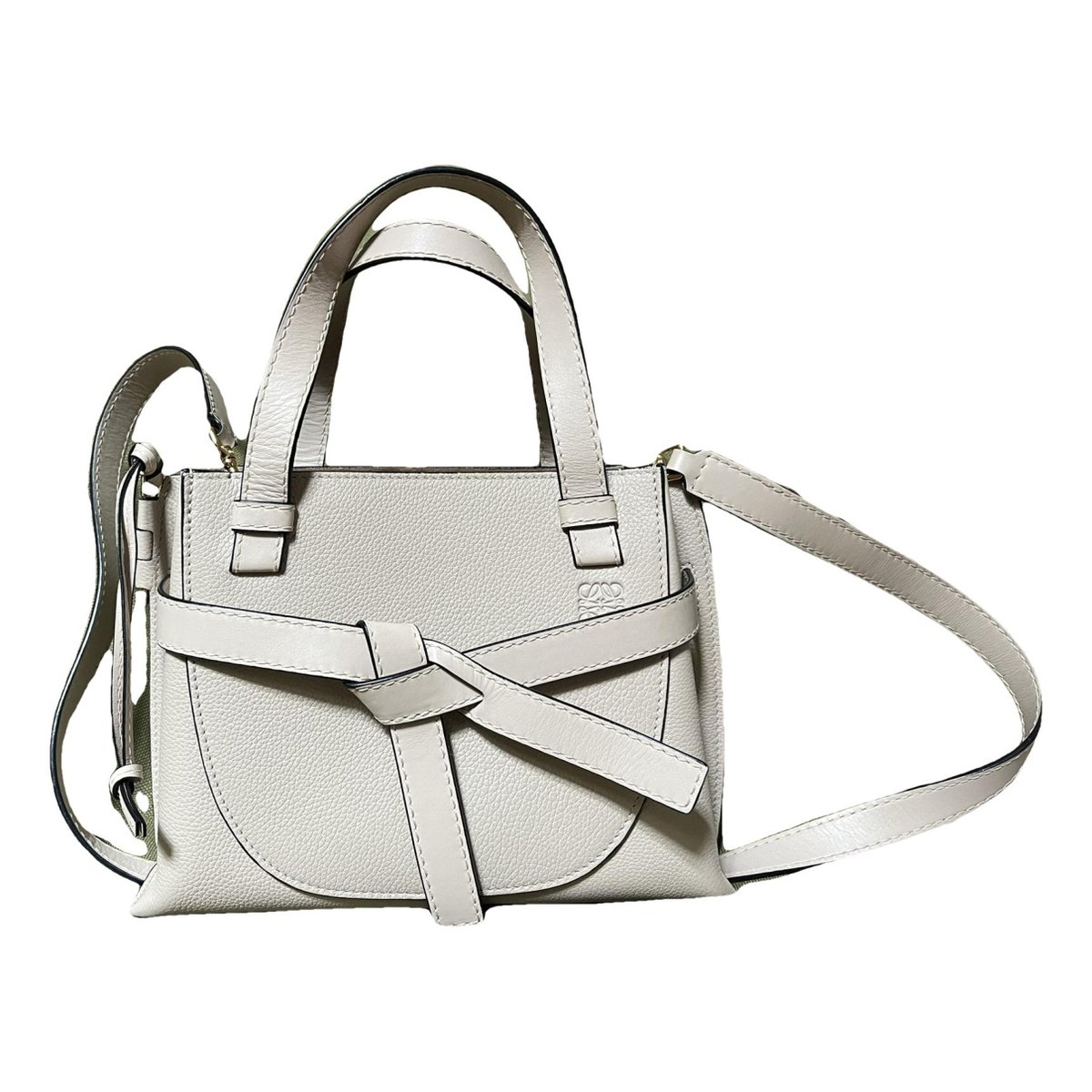 Gate Top Handle leather handbag