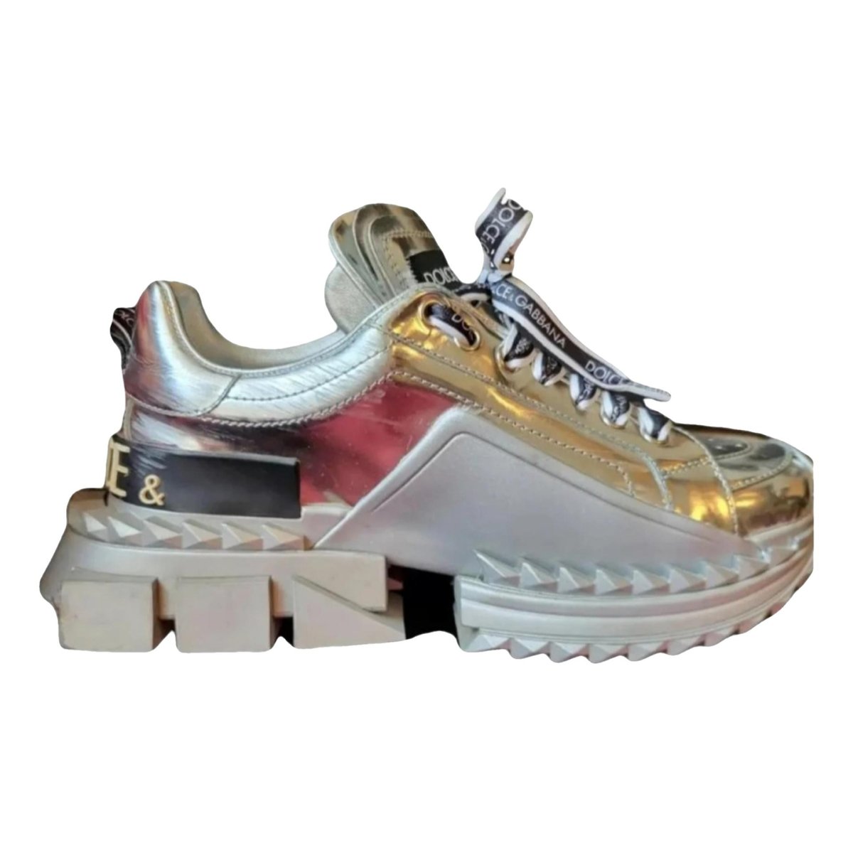 Super King patent leather trainers