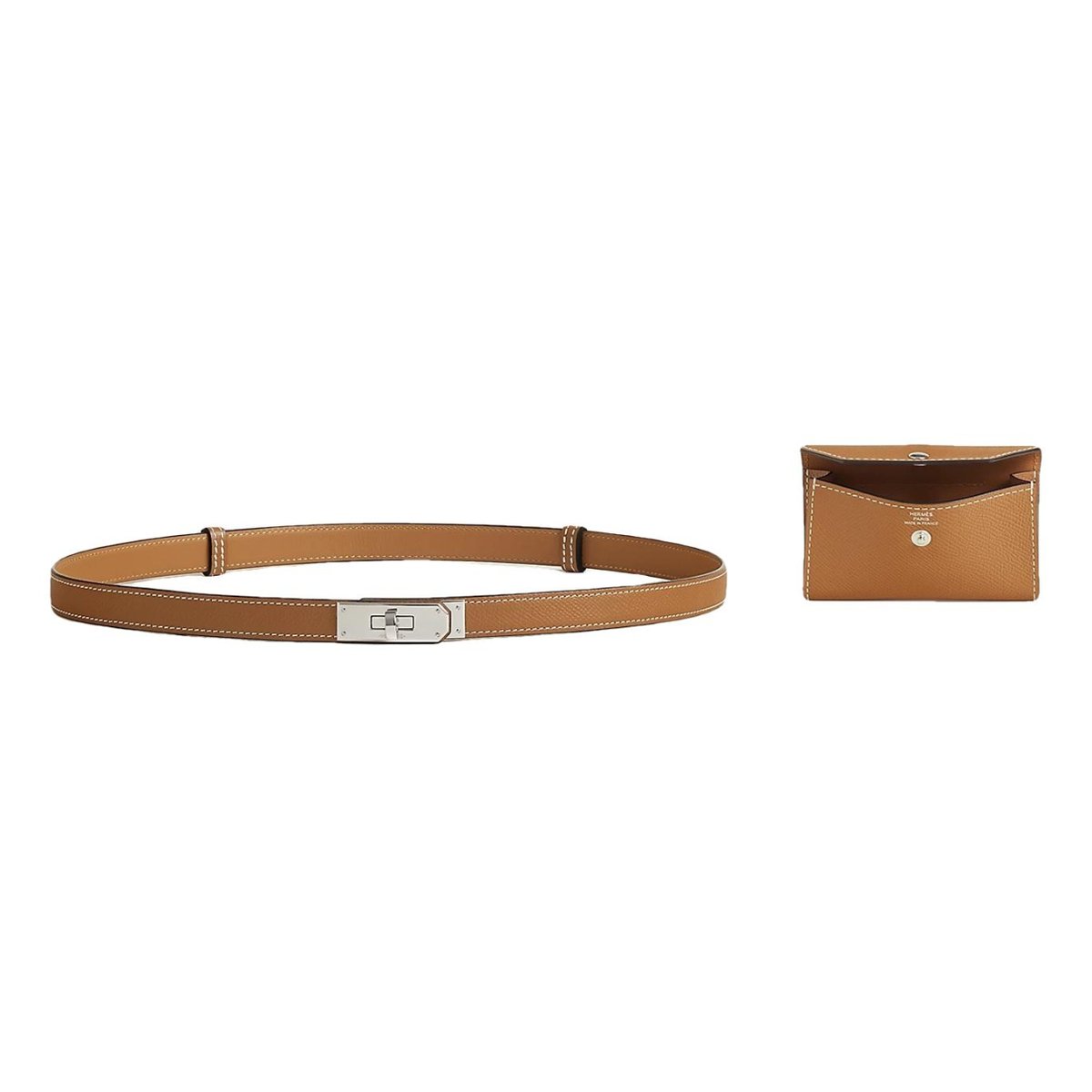 Kelly Pocket leather belt