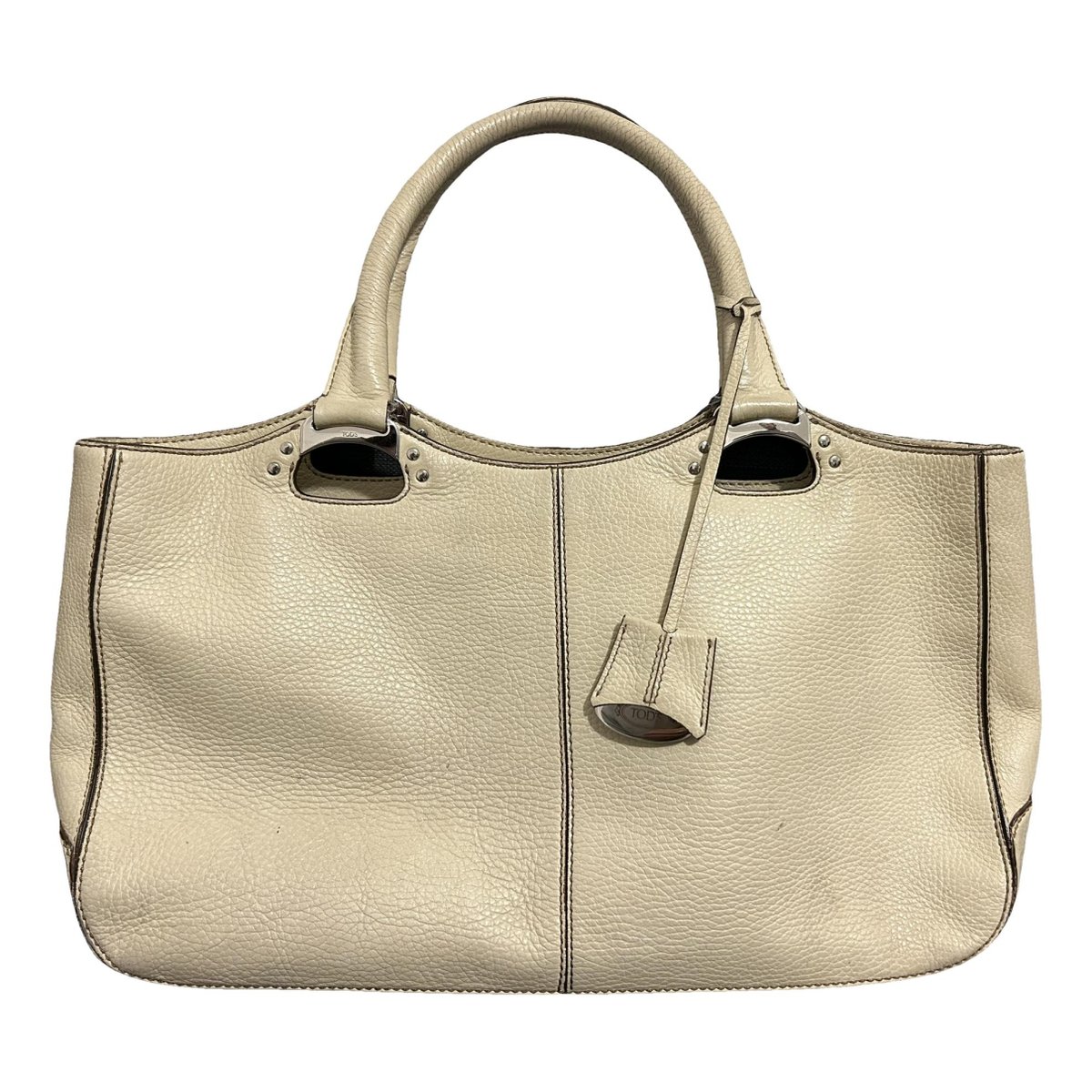 Shopping Media leather handbag