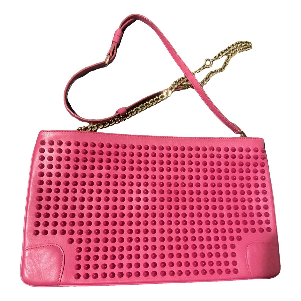 Loubiposh leather clutch bag