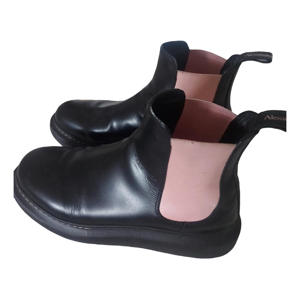 Hybrid leather ankle boots