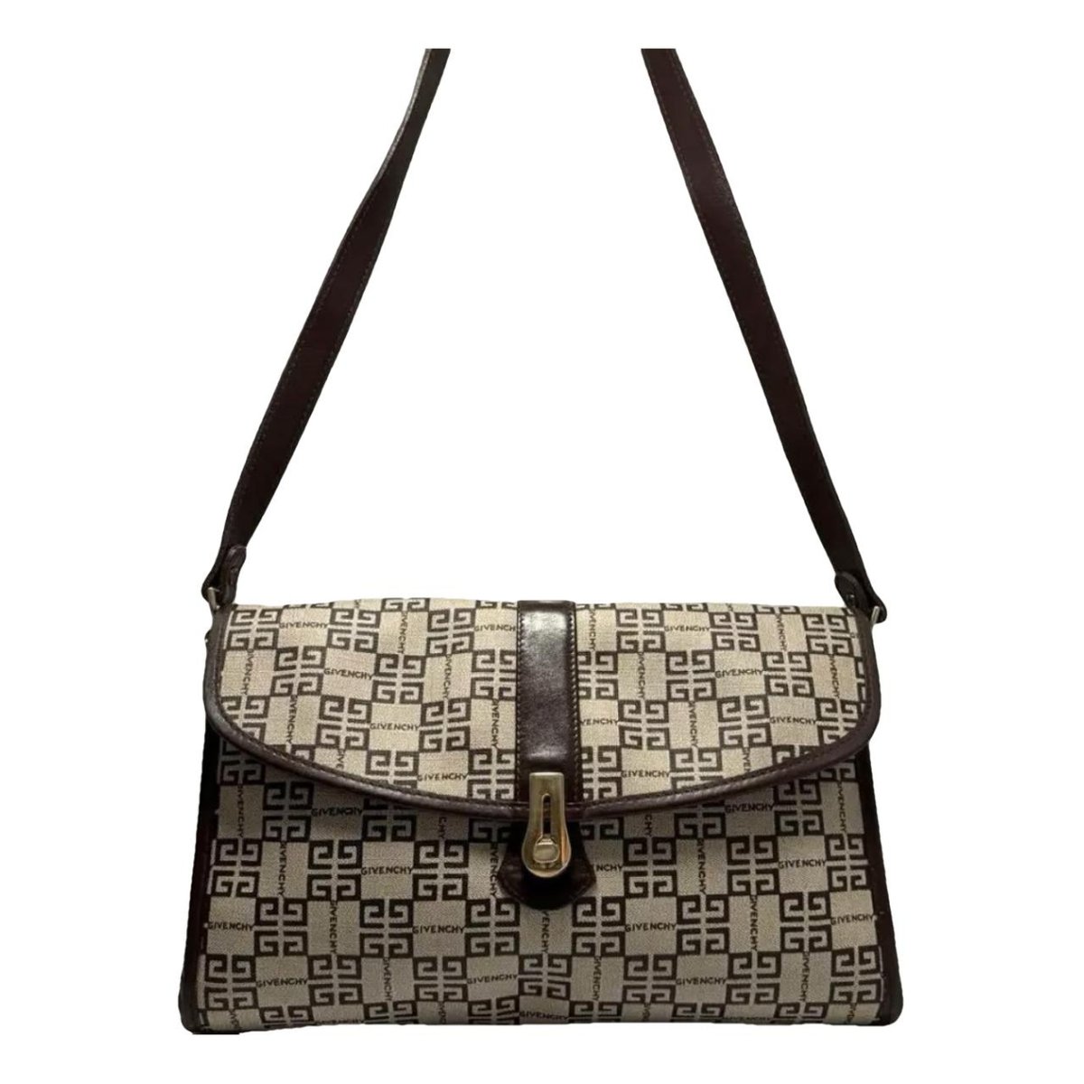 Emblem leather handbag