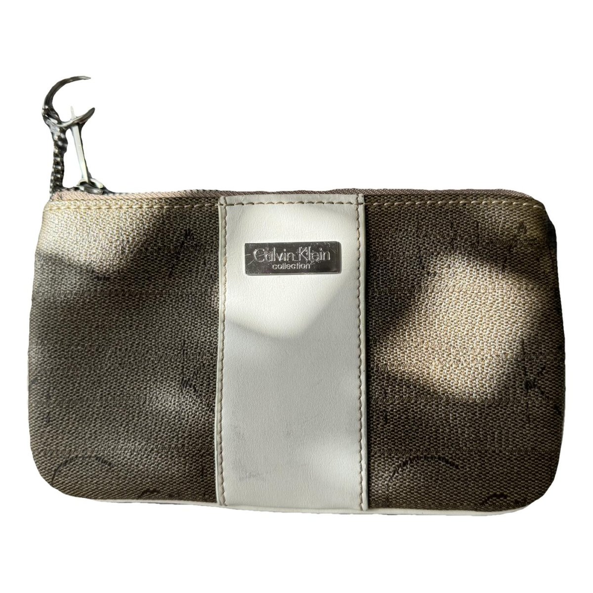 Leather clutch bag