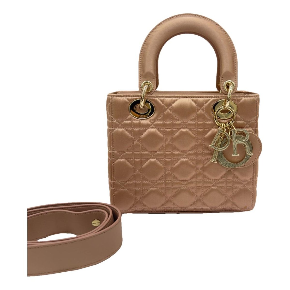 Lady Dior silk handbag