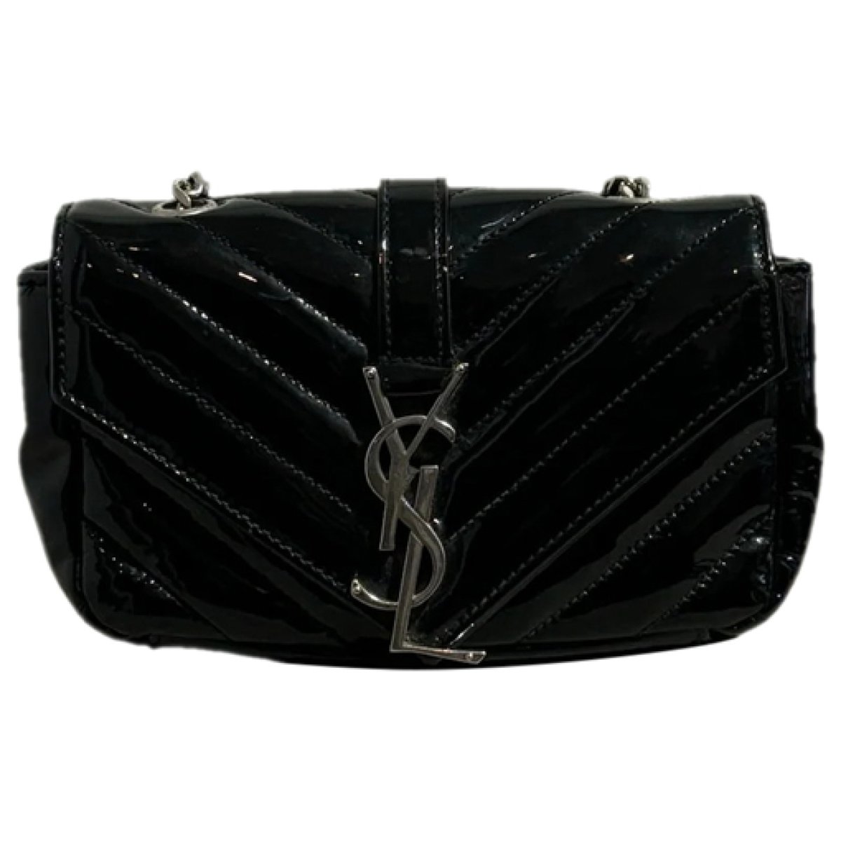 Baby monogramme patent leather crossbody bag