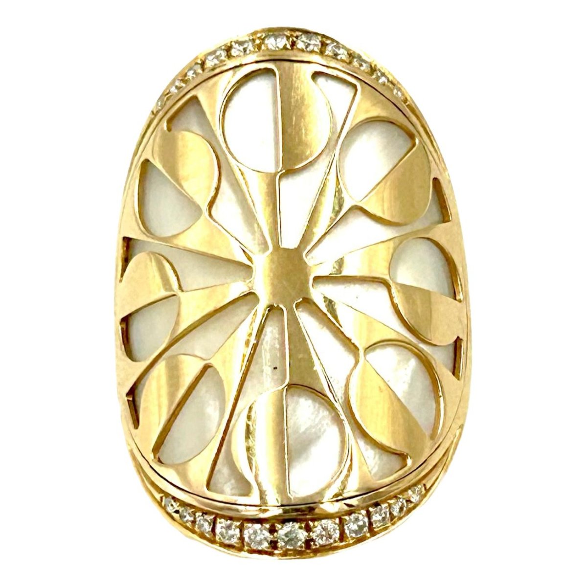 Intarsio yellow gold earrings
