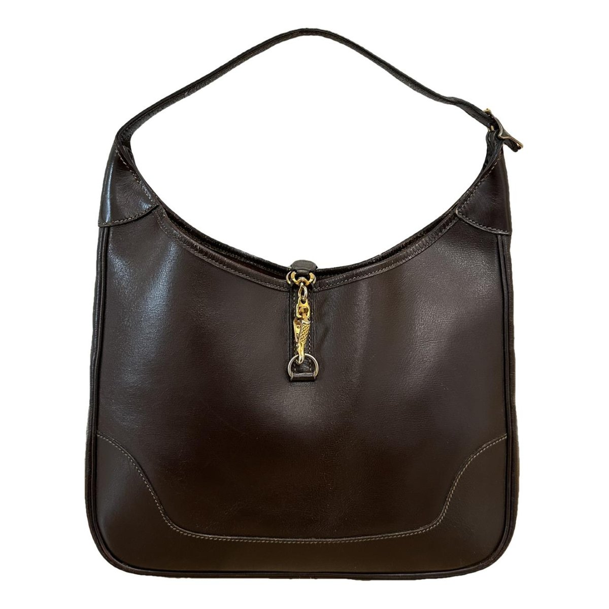 Trim leather handbag