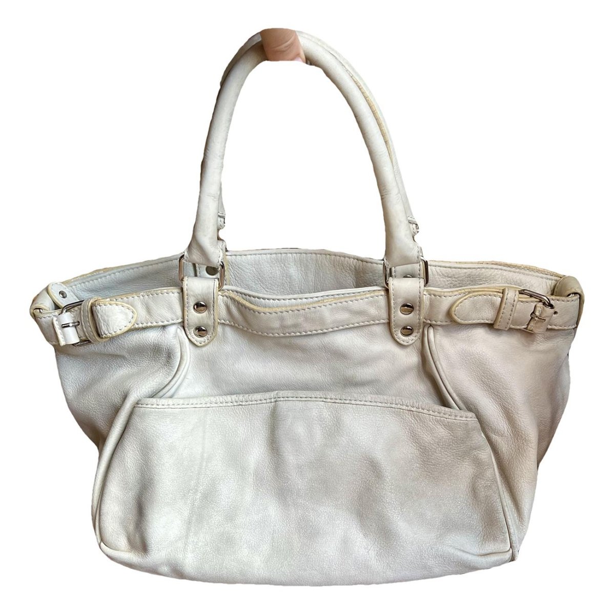 Lune leather handbag