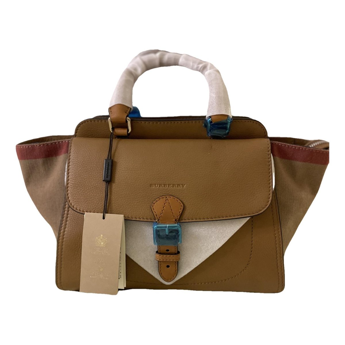 Pocket leather tote