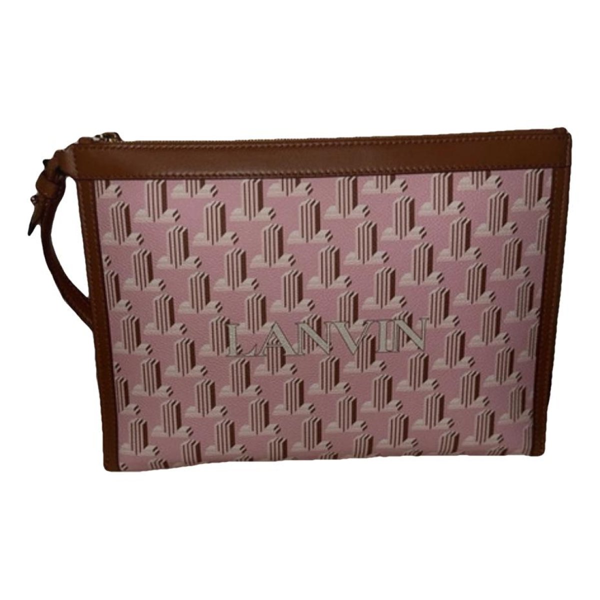 Leather clutch bag