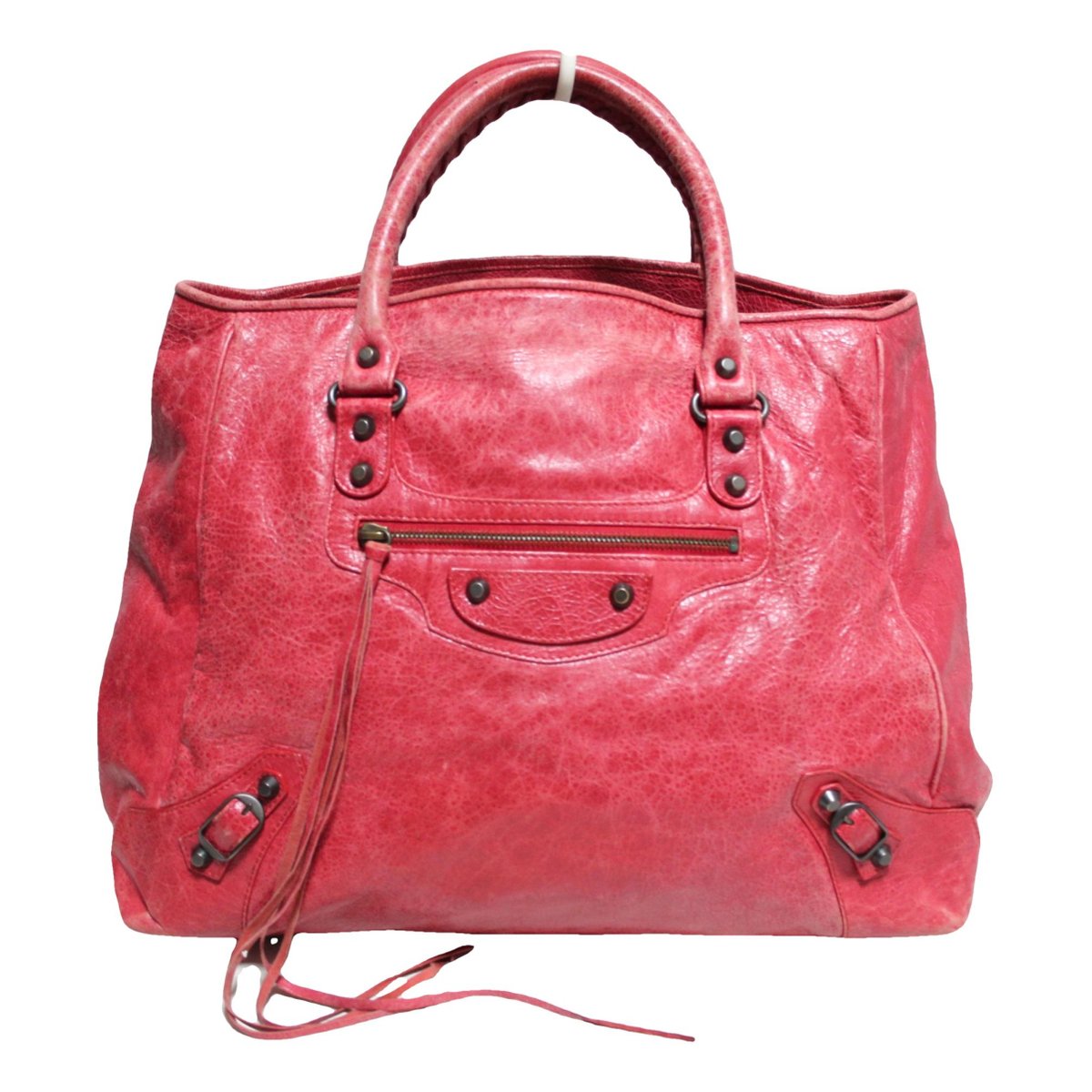 City leather handbag