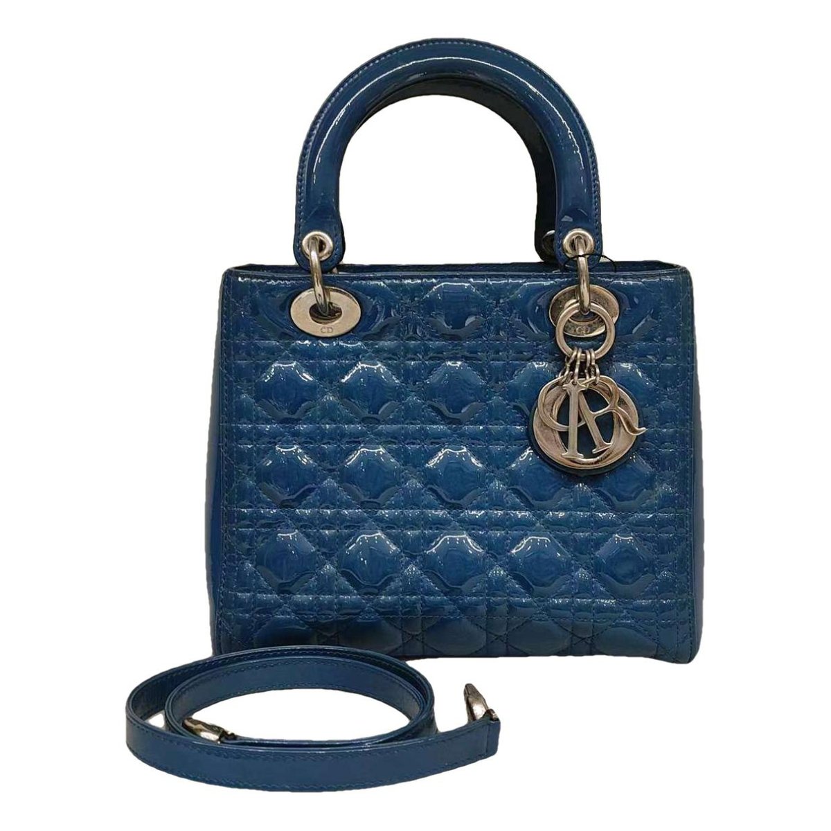 Lady Dior patent leather handbag