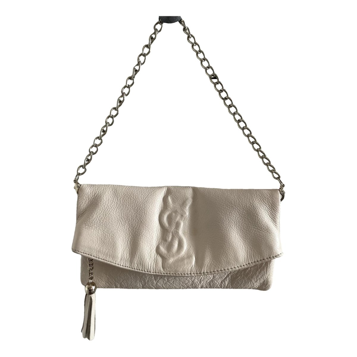 Opium leather clutch bag