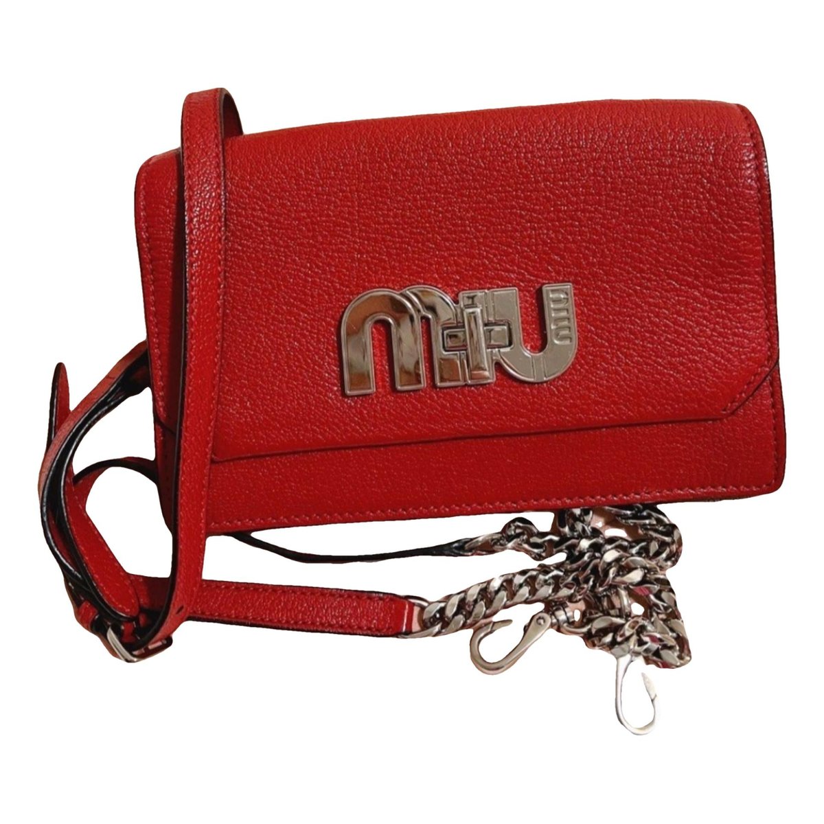 My Miu leather crossbody bag